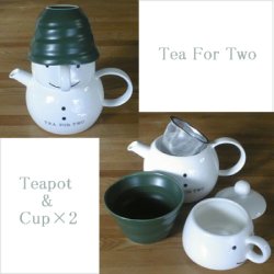 画像1: Tea For Two （ティーポット＆カップ×２）